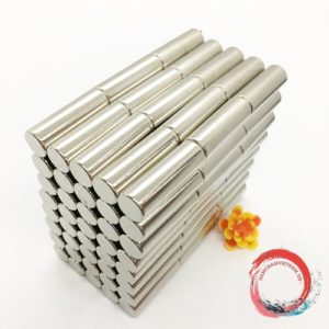 Nam châm viên tròn kích thước 10x30mm mạ nikel