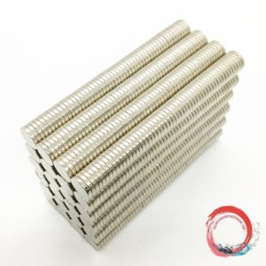 Nam châm viên tròn kích thước 12x2mm mạ nikel