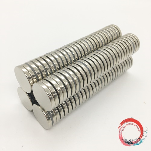 Nam châm viên tròn kích thước 20x3mm mạ nikel