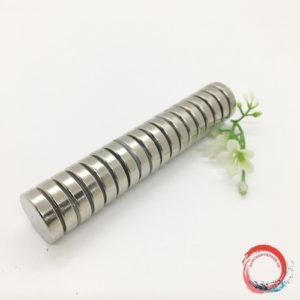 Nam châm viên tròn kích thước 25x5mm mạ nikel