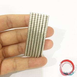 Nam châm viên tròn kích thước 3x2mm mạ nikel