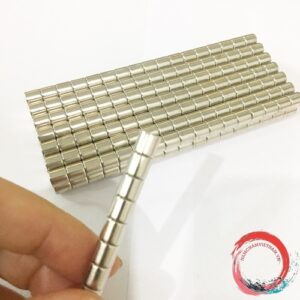 Nam châm viên tròn kích thước 6x6mm mạ nikel