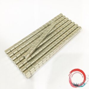 Nam châm viên tròn kích thước 6x6mm mạ nikel