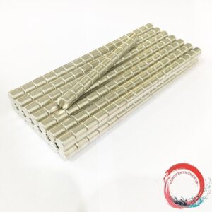 Nam châm viên tròn kích thước 6x6mm mạ nikel