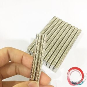 Nam châm viên tròn kích thước 6x3mm mạ nikel